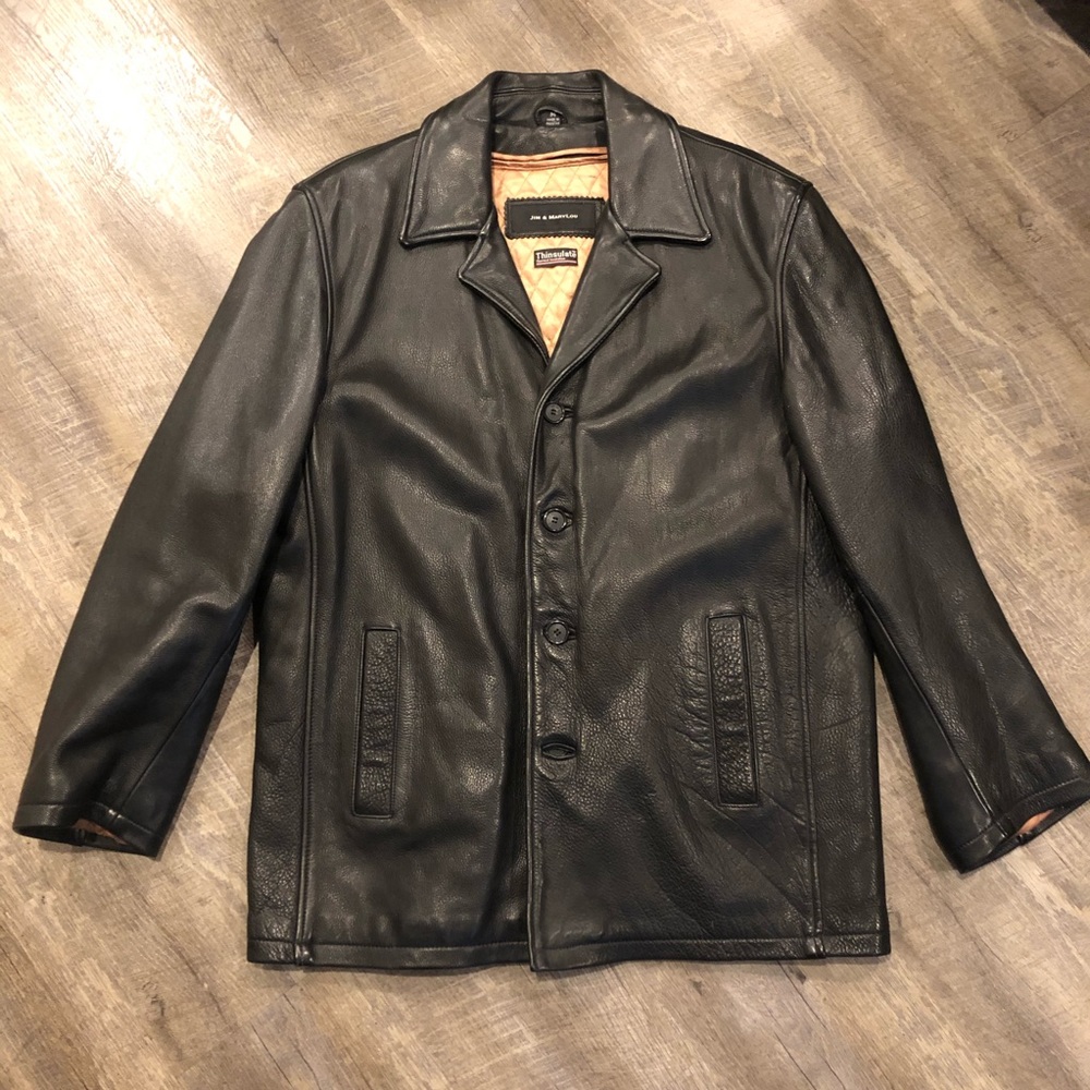 Jim and Mary Lou Leather Thinsulate Jacket / Med